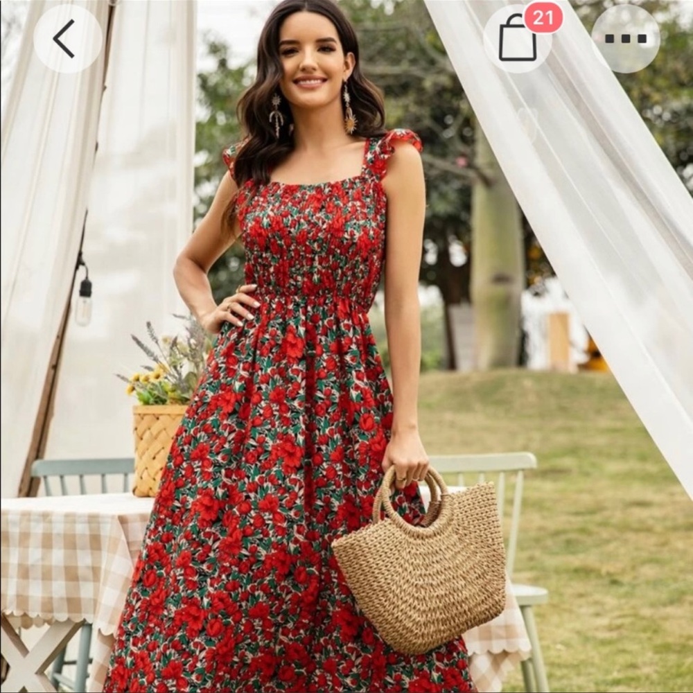 🌹Multi-Colored Boho Maxi Dress